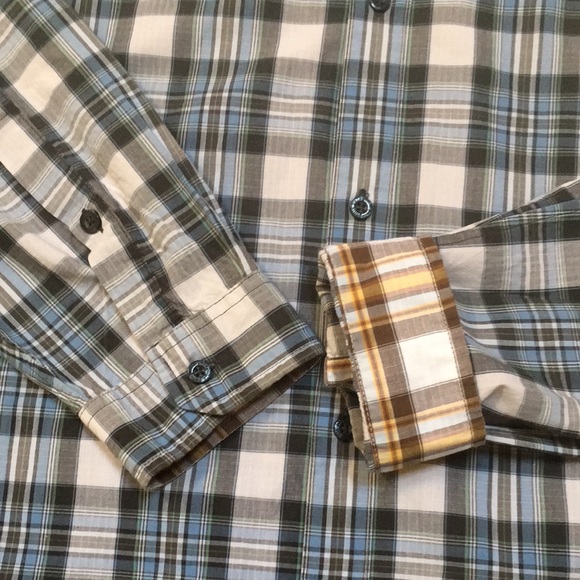 Patagonia Organic Cotton Plaid Western Long Sleeve Pockets Button Down Shirt XL - Picture 7 of 13